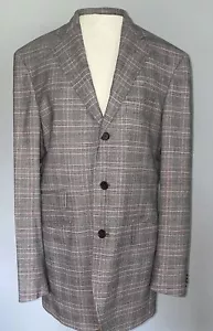 100% Wool And Silk ETRO Men’s Blazer Size EUR 50 (US 40) Gray Houndstooth Custom - Picture 1 of 16
