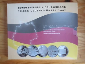 2002 - Silber-Gedenkmünzensatz 2002 - 5 x € 10,-- - Spiegelglanz - .925 Silber - Bild 1 von 4