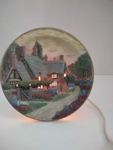 1995 Thomas Kinkade's Illuminated Cottages The Lighted Gate Plate # A 2660 - Picture 1 of 9