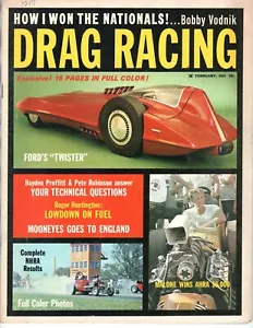 DRAG RACING v1 #1 Febrero 1964 MOONEYES Ford Twister AHRA NHRA Gassers RIELES - Imagen 1 de 2