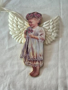 Christmas ornament bradford editions porcelain angel Garden Miracle PO8110 - Picture 1 of 6
