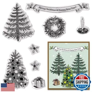 ALIBBON Merry Christmas Clear Stamps for Card Making and Photo Album Decorati - Picture 1 of 5