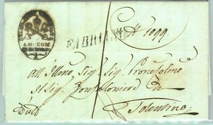 97458 - PONTIFICIO - STORIA POSTALE - PREFILATELICA  da FABRIANO a TOLENTINO - Imagen 1 de 1