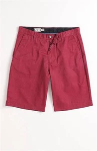 Volcom Stone Frickin moderne solide Herren-Chinoshorts burgunderrot meliert neu neu mit Etikett - Bild 1 von 1