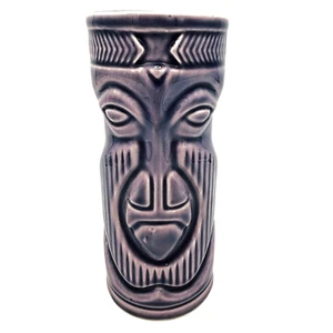 Taza de cóctel Tiki hawaiana de cerámica esmaltada púrpura (Haku) 18 cm - Imagen 1 de 5