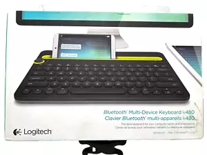 Logitech K480 Multi-Device Bluetooth Keyboard, 920-006342 , Black NEW - Picture 1 of 4