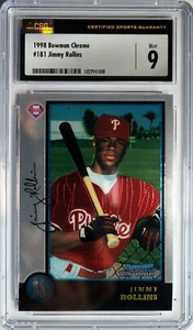 1998 Bowman Chrome #181 Jimmy Rollins RC CSG 9 - Picture 1 of 2