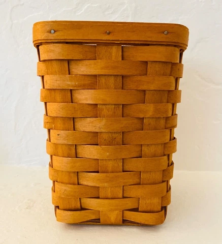 Longaberger 1994 Basket 8" tall by 6.5" Square Adorable Flower Vase Basket Cover