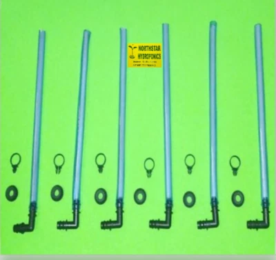 6 X KIT DE TUBO DE NIVEL DE MIRA HIDROPÓNICA Y DRENAJE PARA CUBOS DE CULTIVO Y DEPÓSITOS Foto 1 de 4