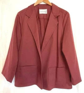 Levi Strauss & Co. Vintage Burgundy Open Front Blazer, Women's Size 38 - Picture 1 of 7