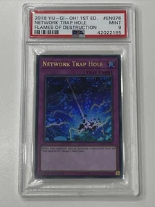 PSA 9 - Yu-gi-oh! / Yugioh - 1st edition - Network Trap Hole FLOD-EN076 - Bild 1 von 2