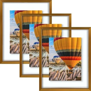 8x10 Schwebender Bilderrahmen Aluminium Hartglas Klarglas Displays Jede Größe - Bild 1 von 9