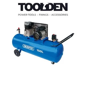 Draper 55305 150L Wheeled Belt-Driven Air Compressor 13A 2.2kW - Picture 1 of 1