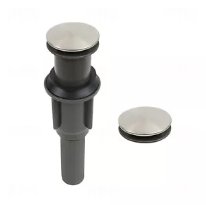 Bathroom Sink Pop-Up Drain Assembly with out Overflow for vanity, Brushed Nickel - Picture 1 of 9