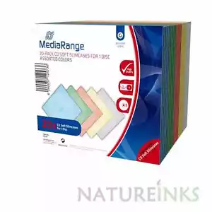 60 MediaRange CD DVD Soft 5mm Slimline plastic jewel case Assorted colour BOX37 - Picture 1 of 1