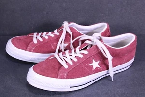 Converse One Star OX Herren Chucks Sneaker Gr. 44 Leder bordeaux weiß CH2-80 - Bild 1 von 12