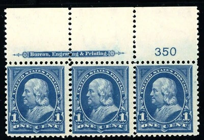 USAstamps Unused FVF US 1895 Bureau Franklin Imprint Plate Scott 264 MNH - Image 1 of 2