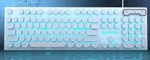 EWEADN GX330 Lightning PC/Laptop Keyboard White Colour - Picture 1 of 4