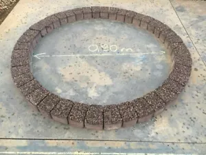 110 cm Granitkreis Baumumrandung Grasrand Gartenelement braun! - Bild 1 von 11