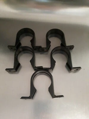 5 x FLOPLAST STECKROHRSCHELLEN SCHWARZ 40 MM