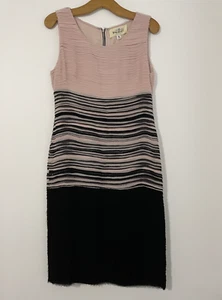 Trelise Cooper Womens Dress Sleeveless layered Pink Black silk size 10 US 8 - Picture 1 of 13