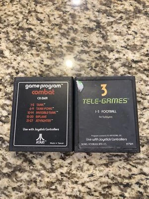 Combat Game Cartridge For Atari 2600  Shooter 9717/ Tele-games 1-3 Football🔥 - Image 1 of 2