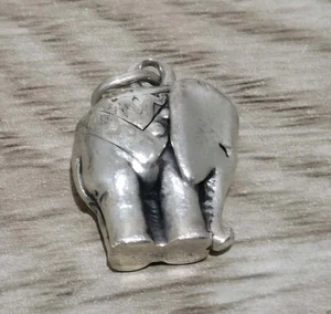 RETIRED James Avery Elephant Charm Sterling Silver Uncut Ring - Picture 1 of 5