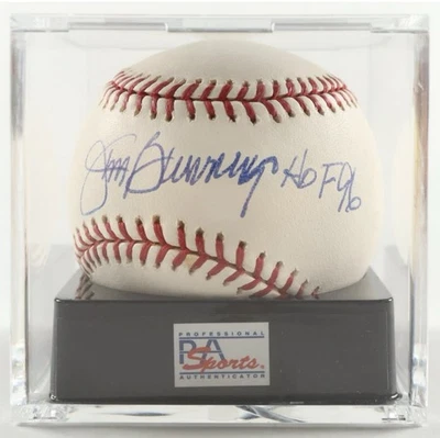 Jim Bunning Signed OML Baseball Inscribed "HOF 96" (PSA) Grade & Condition 10/10 - Image 1 of 4
