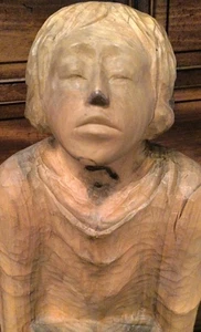 Vintage Holz Mann Figur Geschnitzt Karl-Heinz Ziomek Höhe 65cm Breite 24cm - Bild 1 von 10