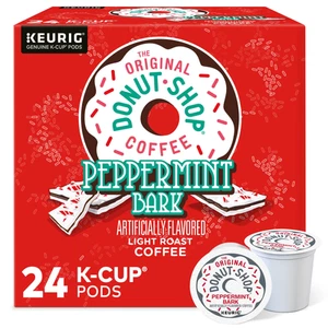 Cialde caffè K-Cup The Original Donut Shop corteccia di menta piperita tostatura leggera, numero 24 - Foto 1 di 12