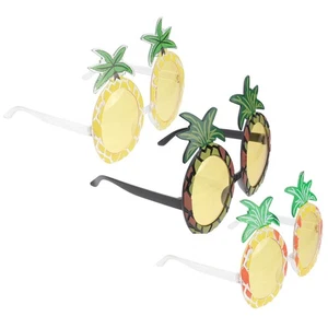 3 PCS Pineapple Glasses Eyes Photo Booth Props Eyeglasses Hawaii Party - Picture 1 of 12