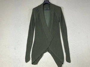 PrAna Black Green Boho Oversized Knit Open Front Cardigan Size Small - Picture 1 of 9