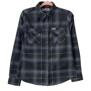Dixxon Hemd Damen Small schwarz grau The Acacia Strain kariert Grunge Motorrad - Bild 1 von 13