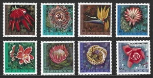 Poland 1968  #1577-82 B111-12 Exotic Flowers - F/VF MNH  (set of 8) - Picture 1 of 9