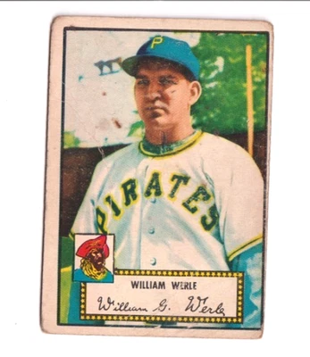 1952 Topps Baseball Card #73 William Werle Nice see scan - Image 1 of 2