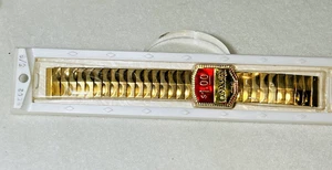 Vintage Topps Gold Tone Expansion Band 16mm 5/8 New Old Stock Style #2502 - Bild 1 von 3