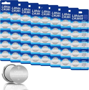 40X Batteria CR2032, 3V CR 2032 Pile Batterie CR2032 a Bottone Pila per Veicolo, - Foto 1 di 12