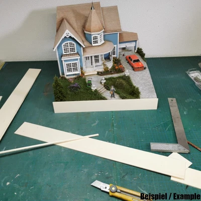 LASER CREATION-WORLD Holz für Diorama Umrandung / Rahmen - 600x100mm Pappelholz Streifen zum basteln