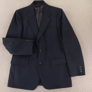 Giacca Esprit vintage uomo S 38R blu poliestere twill blazer cappotto sportivo made in USA - Foto 1 di 15