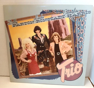 Dolly Parton, Linda Ronstadt, Emmylou Harris " Trio" LP 1987 Warner B 1-25491 - Image 1 of 4