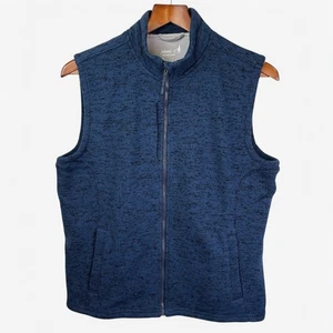 Johnnie O Denalis Jr. Boys Double-Zip Fleece Vest Navy Size 14 West Coast Prep - Picture 1 of 12