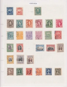 7 ALBUMSEITEN POSTFRISCHER & GEBRAUCHTER UNGEPRÜFTER BRIEFMARKEN AUS COSTA RICA - Bild 1 von 7