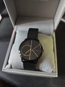 New Swiss Made Calvin Klein Minimal Black Dial Men's Quartz Watch - Bild 1 von 10