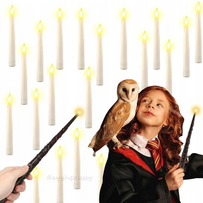 20Tlg LED Flackernde Schwebende Kerzen mit Zauberstab Weihnachten Party Deko - Bild 1 von 4