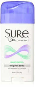 Sure Original Solid Unscented, Anti-Perspirant Deodorant, 2.7 oz (Pack of 2) - Picture 1 of 4