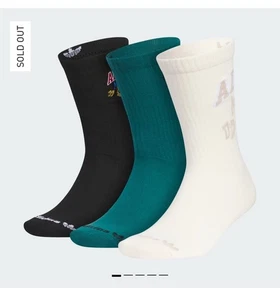 Mens ADIDAS Originals 3-pack Crew Socks trefoil logo Retro Crew socks 3pk Sz L - Picture 1 of 7
