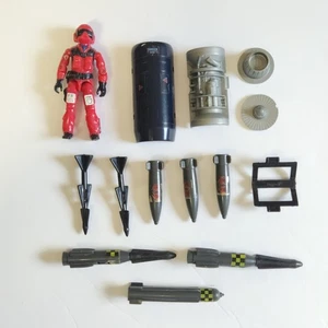 Vintage GI Joe 1984 Wild Weasel Cobra Rattler Jet Missile Bomb Rack Engine Parts Lot - Bild 1 von 11