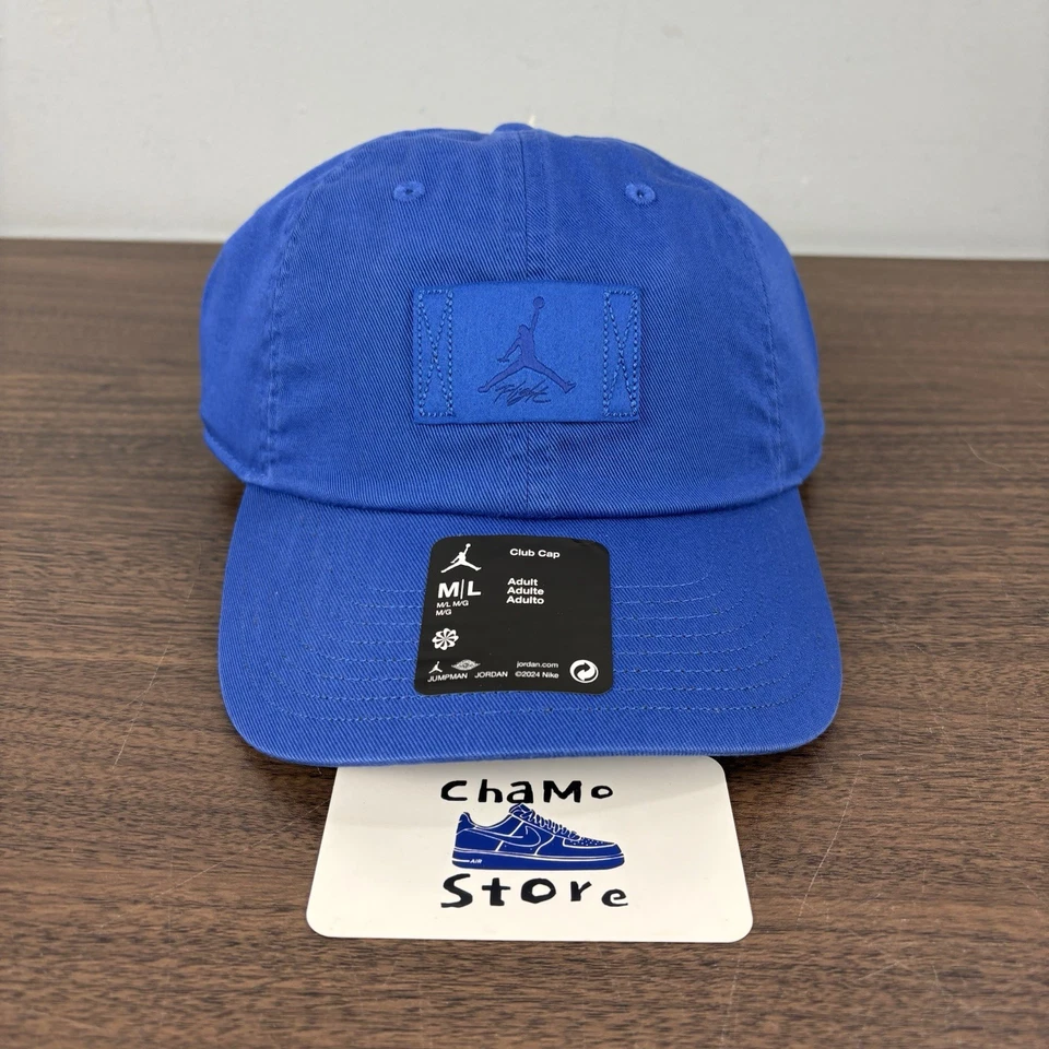 Nike Jordan Club Cap Blue Jumpman Logo Unisex Organic Cotton FD5181-480