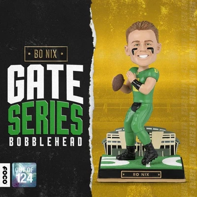 BO NIX Autzen Stadium Gate OREGON DUCKS Football Legend Bobblehead NIB! - Image 1 of 4