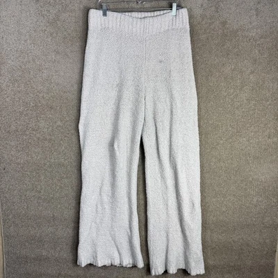Skims Cozy Knit Pants Womens L/XL High Rise Beige Boucle Lounge Wide Leg Sherpa - Image 1 of 4